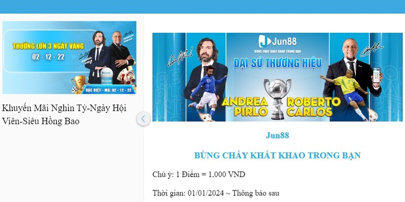 Jun88 khuyến mãi ngày vàng cực khủng